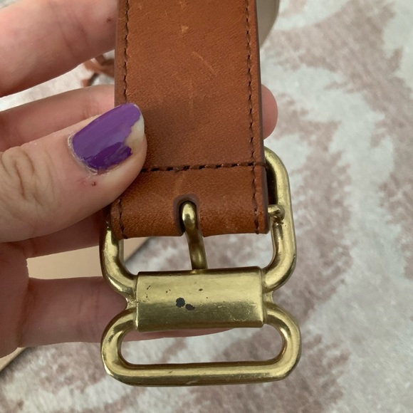 BABATON ARITZIA Smooth Leather Brown Lace Corset Thick Belt Women’s Size Small - Picture 15 of 16